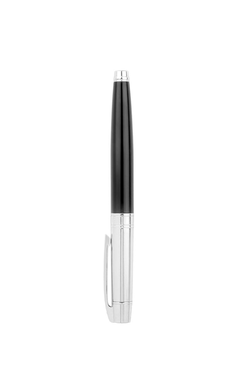 SHEAFFER قلم حبر سائل شيفر 300 أسود لامع مع غطاء كروم لامع، وزخرفة مطلية بالكروم، وكتابة متوسطة - Image 3